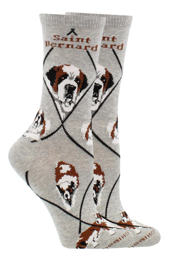 WHD socks Gray / Medium Saint Bernard Socks Perfect Dog Lovers Gift
