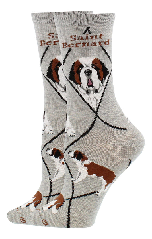 WHD socks Gray / Medium Saint Bernard Socks Perfect Dog Lovers Gift