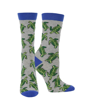 WHD socks Gray / Medium Sea Turtle Socks Perfect Sea Turtle Lovers Gift