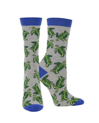 WHD socks Gray / Medium Sea Turtle Socks Perfect Sea Turtle Lovers Gift