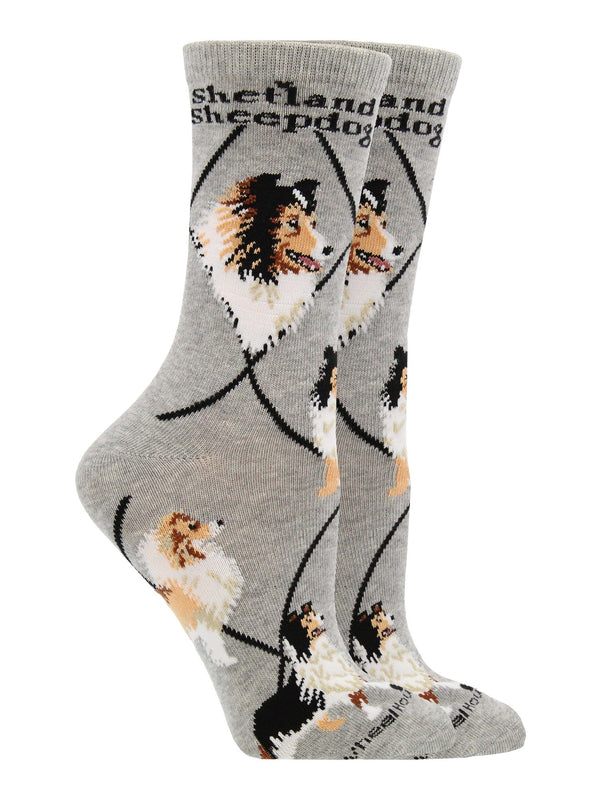 WHD socks Gray / Medium Shetland Sheepdog Socks Perfect Dog Lovers Gift