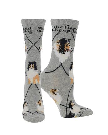 WHD socks Gray / Medium Shetland Sheepdog Socks Perfect Dog Lovers Gift