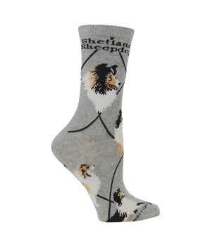 WHD socks Gray / Medium Shetland Sheepdog Socks Perfect Dog Lovers Gift