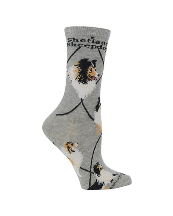 WHD socks Gray / Medium Shetland Sheepdog Socks Perfect Dog Lovers Gift