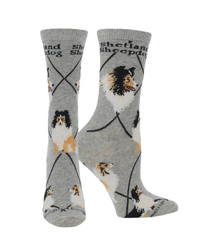 WHD socks Gray / Medium Shetland Sheepdog Socks Perfect Dog Lovers Gift