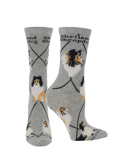 WHD socks Gray / Medium Shetland Sheepdog Socks Perfect Dog Lovers Gift