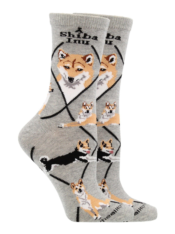 WHD socks Gray / Medium Shiba Inu Socks Perfect Dog Lovers Gift