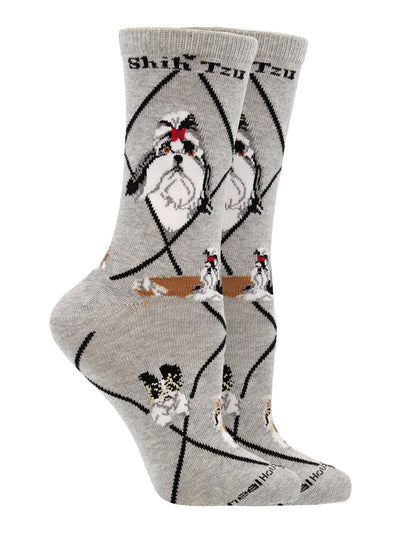 WHD socks Gray / Medium Shih Tzu Socks Perfect Dog Lovers Gift