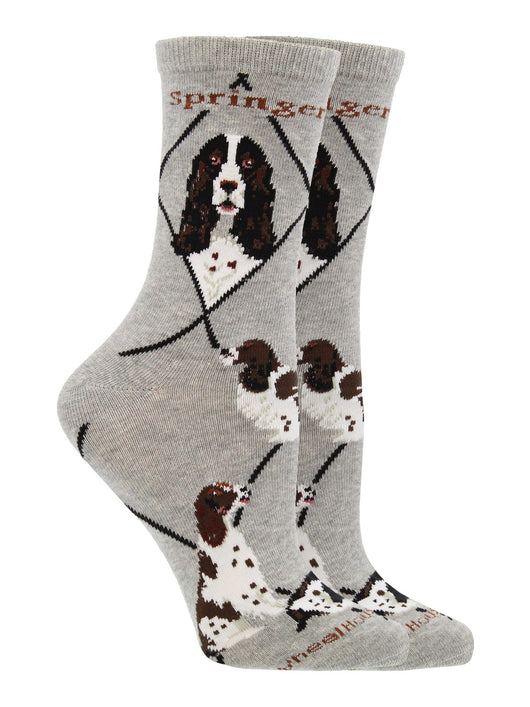 WHD socks Gray / Medium Springer Spaniel Socks Perfect Dog Lovers Gift