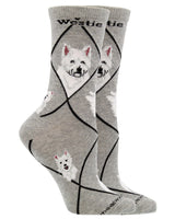 WHD socks Gray / Medium Westie Socks for Women | Perfect Dog Lovers Gift
