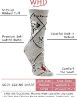 WHD socks Grey Heather / Medium Dalmatian Socks Perfect Dog Lovers Gift