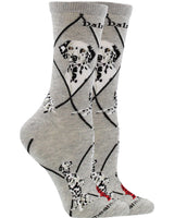 WHD socks Grey Heather / Medium Dalmatian Socks Perfect Dog Lovers Gift