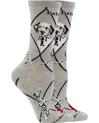 WHD socks Grey Heather / Medium Dalmatian Socks Perfect Dog Lovers Gift