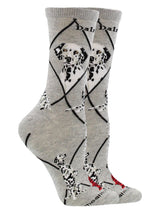 WHD socks Grey Heather / Medium Dalmatian Socks Perfect Dog Lovers Gift
