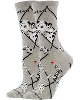 WHD socks Grey Heather / Medium Dalmatian Socks Perfect Dog Lovers Gift