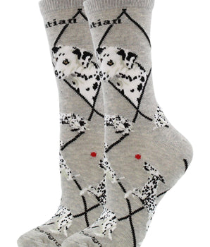 WHD socks Grey Heather / Medium Dalmatian Socks Perfect Dog Lovers Gift