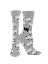WHD socks Grey Heather / Medium WHD Sheep Crew Socks for Women & Men | Farm Animal Lover Socks, Barnyard Fun