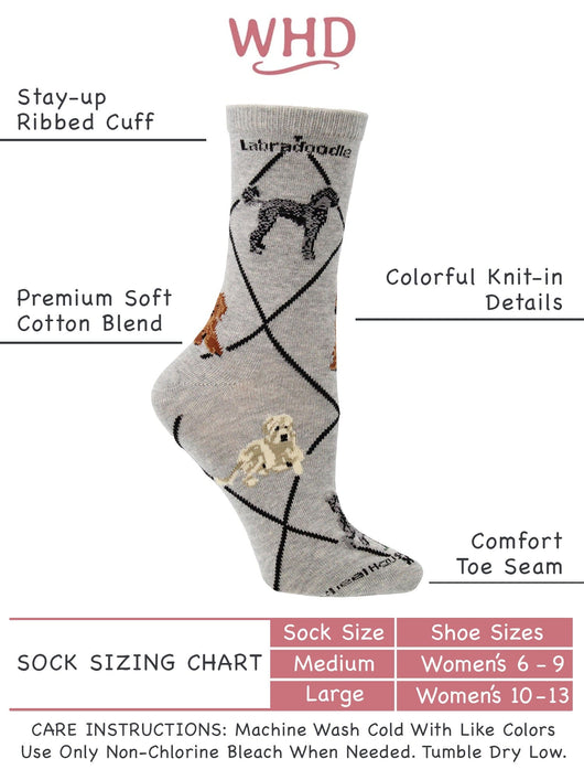 WHD socks Labradoodle Socks for Women and Men | Perfect Dog Lovers Gift