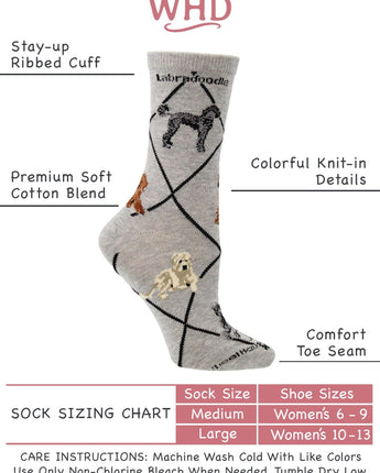 WHD socks Labradoodle Socks for Women and Men | Perfect Dog Lovers Gift