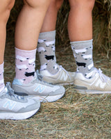 WHD socks Lavender Heather/Gray Heather / Medium WHD Fuzzy Sheep Socks | Gifts for Sheep Lovers | 1-Pack/2-Pack