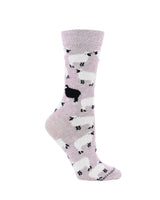 WHD socks Lavender Heather/Gray Heather / Medium WHD Fuzzy Sheep Socks | Gifts for Sheep Lovers | 1-Pack/2-Pack