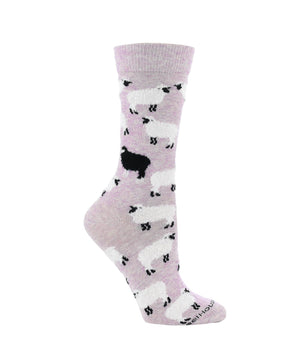 WHD socks Lavender Heather/Gray Heather / Medium WHD Fuzzy Sheep Socks | Gifts for Sheep Lovers | 1-Pack/2-Pack