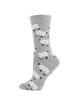 WHD socks Lavender Heather/Gray Heather / Medium WHD Fuzzy Sheep Socks | Gifts for Sheep Lovers | 1-Pack/2-Pack