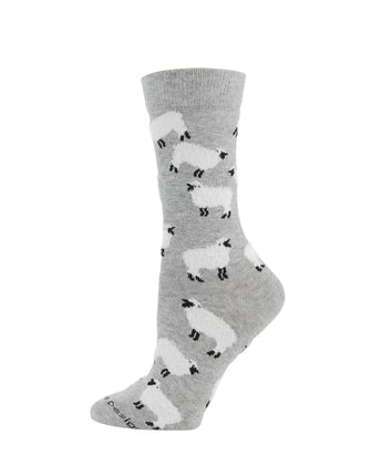 WHD socks Lavender Heather/Gray Heather / Medium WHD Fuzzy Sheep Socks | Gifts for Sheep Lovers | 1-Pack/2-Pack