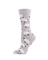 WHD socks Lavender Heather/Gray Heather / Medium WHD Fuzzy Sheep Socks | Gifts for Sheep Lovers | 1-Pack/2-Pack