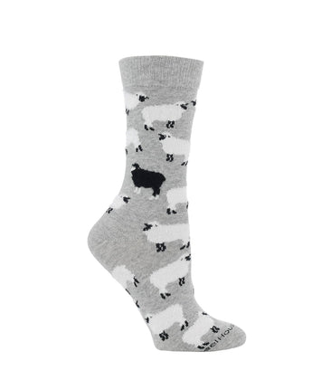 WHD socks Lavender Heather/Gray Heather / Medium WHD Fuzzy Sheep Socks | Gifts for Sheep Lovers | 1-Pack/2-Pack