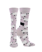 WHD socks Lavender Heather / Medium WHD Sheep Crew Socks for Women & Men | Farm Animal Lover Socks, Barnyard Fun