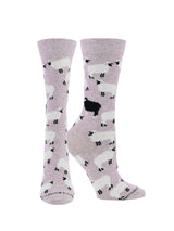 WHD socks Lavender Heather / Medium WHD Sheep Crew Socks for Women & Men | Farm Animal Lover Socks, Barnyard Fun