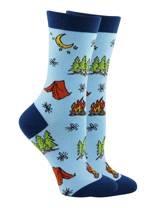 WHD socks Light Blue / Large Camping Socks Perfect Outdoors Lover Gift