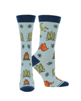 WHD socks Light Blue / Large Camping Socks Perfect Outdoors Lover Gift