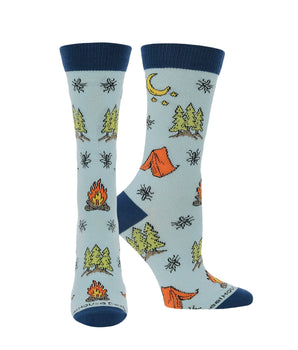 WHD socks Light Blue / Large Camping Socks Perfect Outdoors Lover Gift