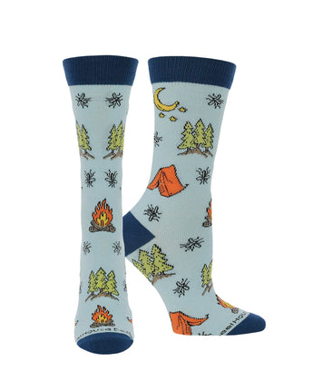 WHD socks Light Blue / Large Camping Socks Perfect Outdoors Lover Gift