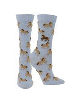 WHD socks Light Blue / Medium WHD Cute Fuzzy Horse Socks for Women | Gift for Horse Lovers | 1-Pack/2-Pack
