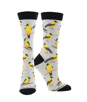 WHD socks Light Gray / Medium Goldfinch Socks Perfect Bird Lovers Gift