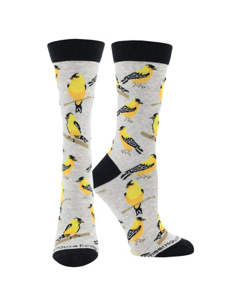 WHD socks Light Gray / Medium Goldfinch Socks Perfect Bird Lovers Gift