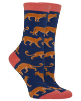 WHD socks Navy / Medium Mountain Lion Socks Perfect Animal Lovers Gift