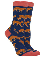 WHD socks Navy / Medium Mountain Lion Socks Perfect Animal Lovers Gift