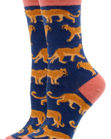 WHD socks Navy / Medium Mountain Lion Socks Perfect Animal Lovers Gift