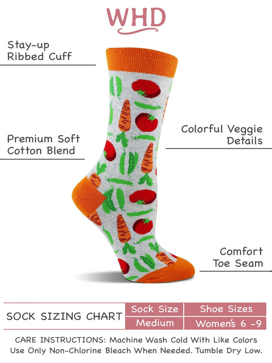 WHD socks Oatmeal/Ash Heather / Medium WHD Veggie Socks 2-Pack or 1-Pack