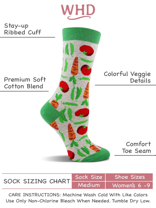 WHD socks Oatmeal/Ash Heather / Medium WHD Veggie Socks 2-Pack or 1-Pack