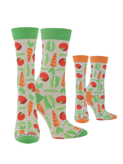 WHD socks Oatmeal/Ash Heather / Medium WHD Veggie Socks | Gifts for Veggie Lovers | 1-Pack/2-Pack