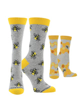 WHD socks Oatmeal Heather/Gray Heather / Medium WHD Bee Socks | Gifts for Bee Lovers | 1-Pack/2-Pack