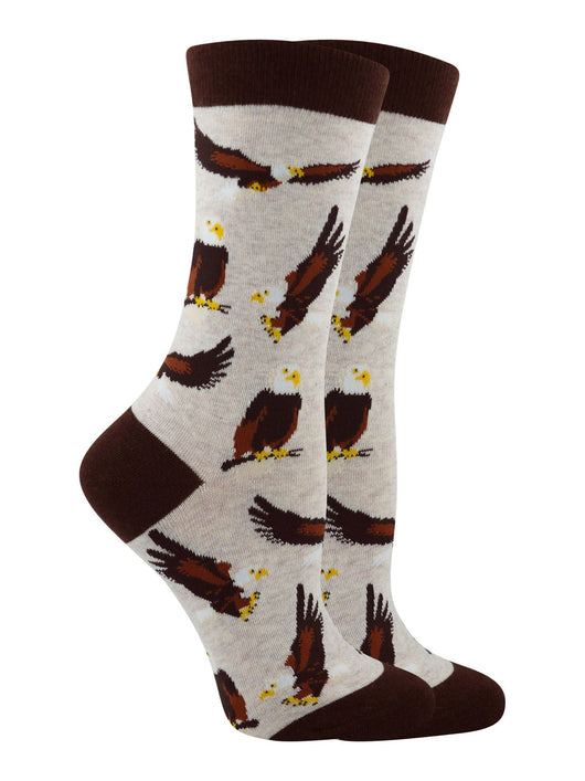 WHD socks Oatmeal / Large Bald Eagle Socks Perfect Bird Lovers Gift
