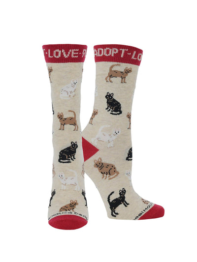 WHD socks Oatmeal / Medium Adopt a Cat Socks Perfect Cat Lovers Gift
