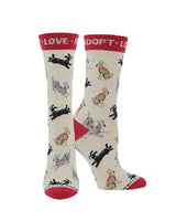 WHD socks Oatmeal / Medium Adopt a Dog Socks Perfect Dog Lovers Gift
