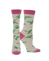 WHD socks Oatmeal / Medium Hummingbird Bird Socks Perfect Bird Lovers Gift